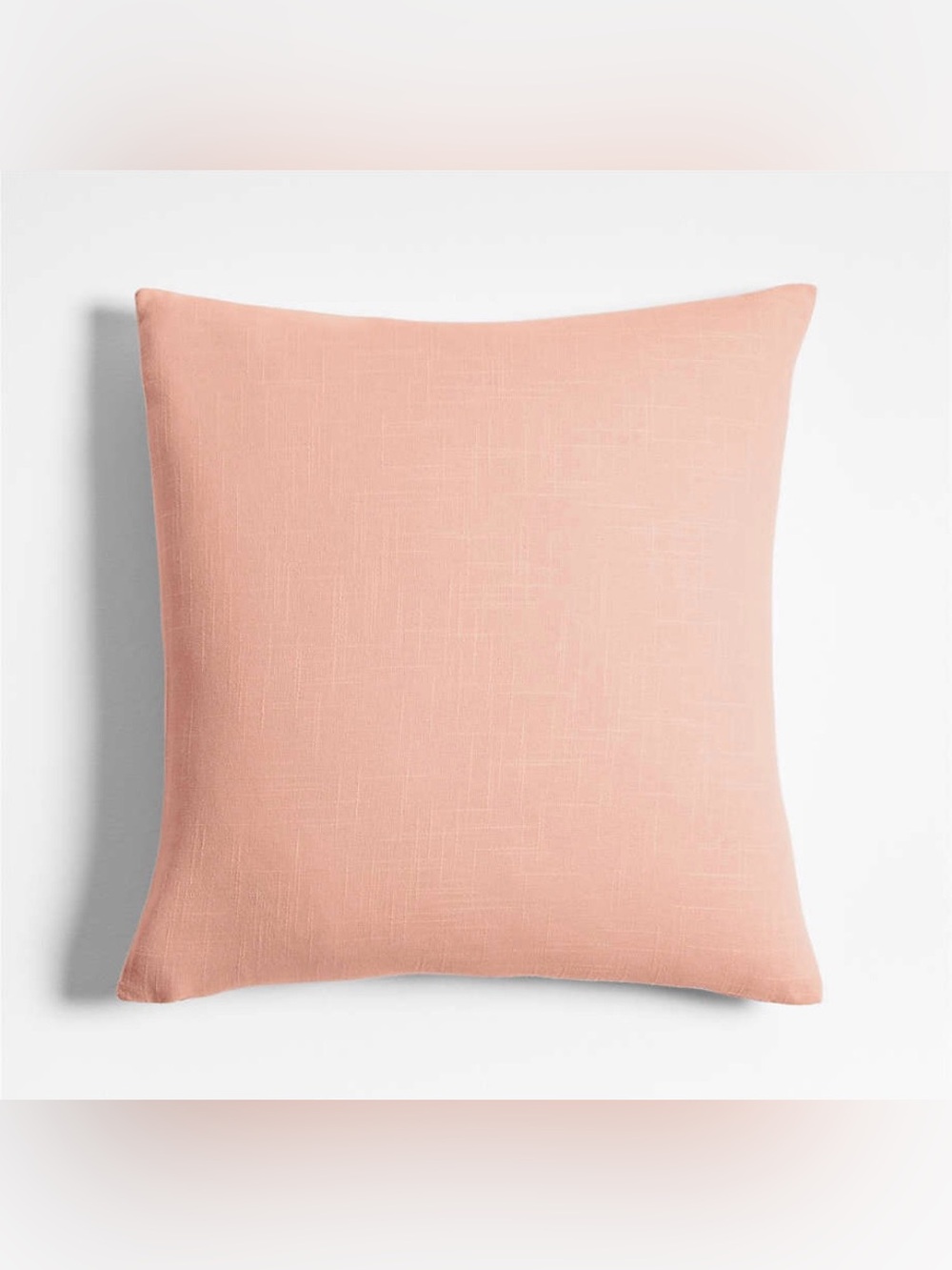 Crate & Barrel Set of 2 Organic Cotton Pillow Covers 20x20 Pink NWOT Covers Only